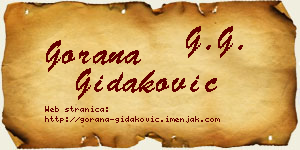 Gorana Gidaković vizit kartica